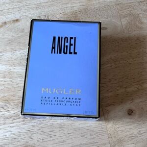 Mugler Angel Eau de Parfum Box - Light Blue with Gold Logo